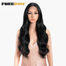 FREEDOM Synthetic Lace Front Wigs Body Wave Ombre Blonde Brown Ginger Lace Wigs For Black Women Heat Resistant Cosplay Wigs