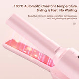 Hair Straightener Curler Comb Mini USB Plug in Anti-Scald Portable Wireless Hair Straightener Brush Comb for Home Travel Women