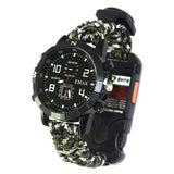 Outdoor Multifunction Safety Equipment Tools Survival Camping EDC Bracelet Rope Tactical Watch