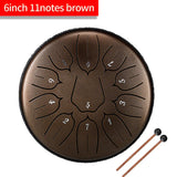 Steel Tongue Drum 8 Inch / 6 Inch 11 Notes Handpan Drum Drumstick Mallet Finger Percussion Tongue Tambourine for Meditation Yoga