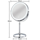 Makeup Mirror With Light Lamp 10x Magnifying Desktop Vanity Mirror Backlit Adjustable Light Standing Cosmetic Mirror