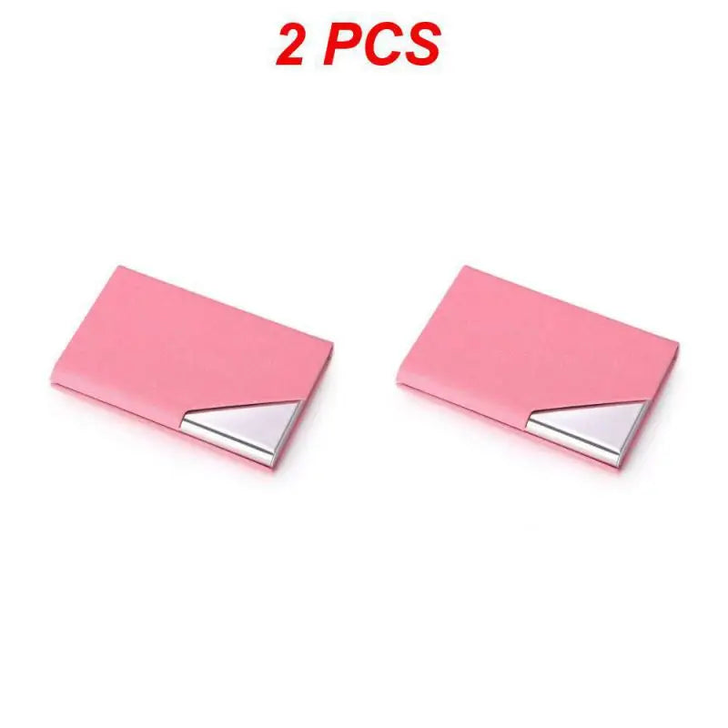 1/2PCS Creative Wallet Waterproof Stainless Steel Metal Box Silver Aluminium Business Id Credit Card Holder Pocket Case Cover