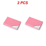 1/2PCS Creative Wallet Waterproof Stainless Steel Metal Box Silver Aluminium Business Id Credit Card Holder Pocket Case Cover