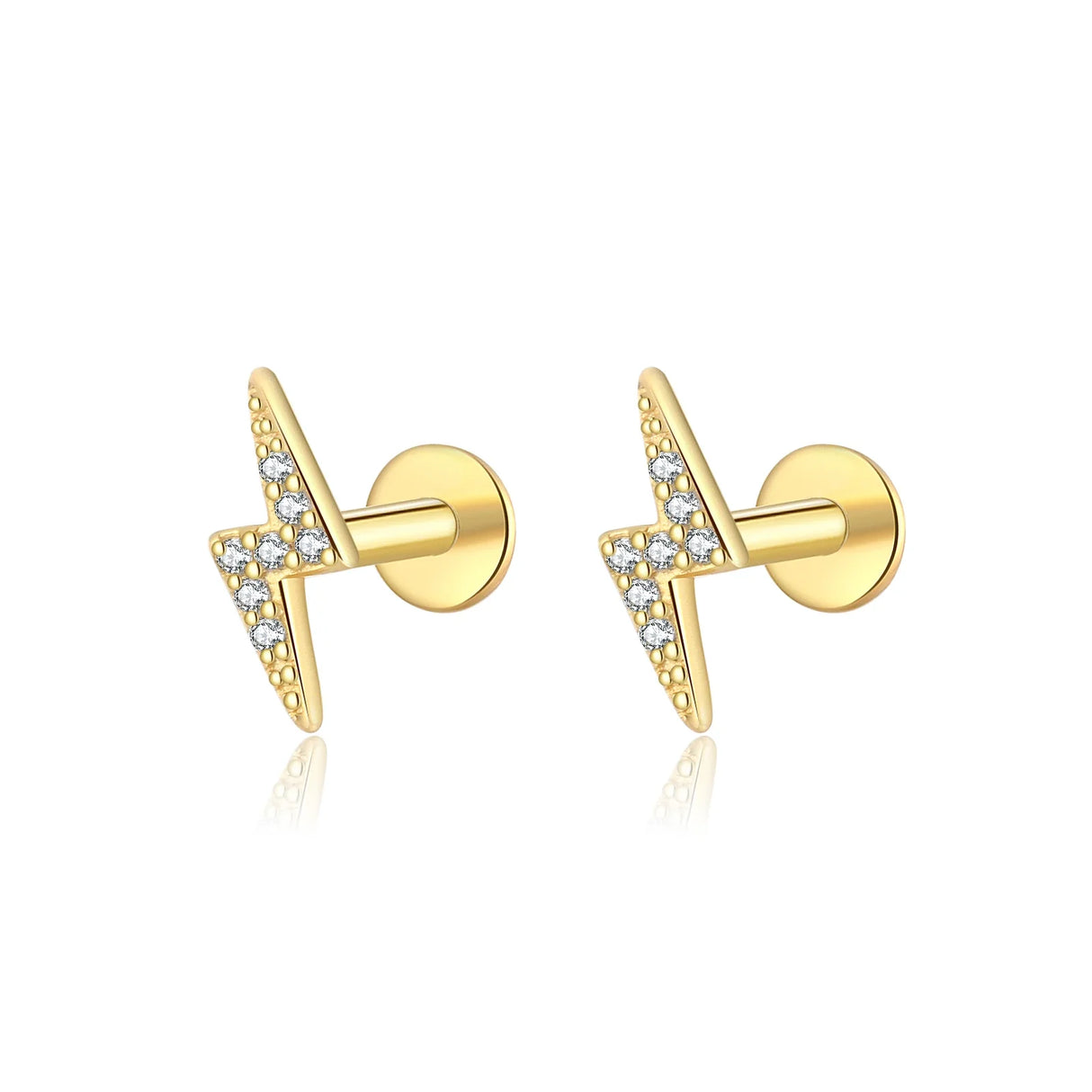 ANDYWEN 925 Sterling Silver 6mm 8mm Proud Queen Flash Baby Angel Piercing Screw Pendientes Stud Earring Women Clips