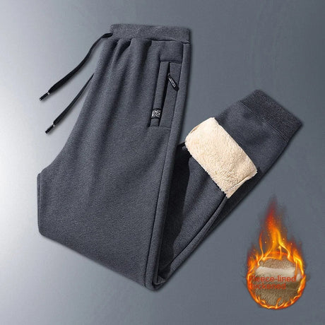 Men's Winter Lambswool Warm Cotton Sweatpants Men's Outdoor Leisure Thickened Jogging Drawstring Pants High Quality Pants Men