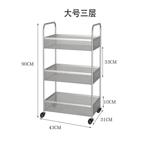 Food Trailer Trolley Rolling Cart Organizer Metal Vegetable Utility Trolley Wine Garden Grocery Archivadores Restaurant Furiture