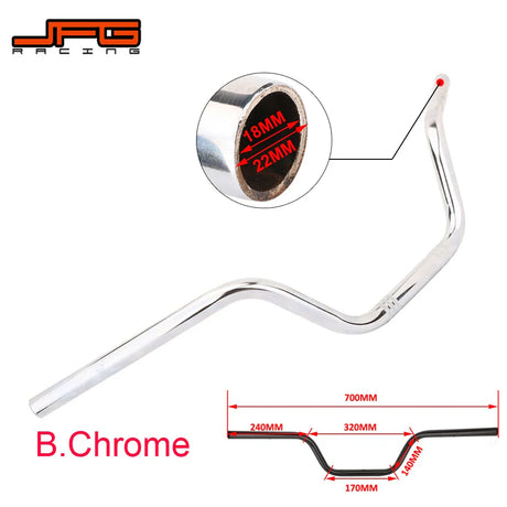 Motorcycle 22mm 7/8" Or 25mm 1" Handlebar Chrome Retro Drag Handle Z Bar For Harley Sportster 1200 883 Touring Chopper Bobber