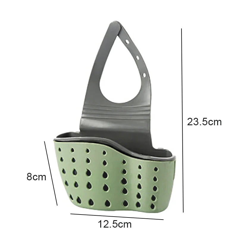 Kitchen Storage Drain Basket Soap Sponge Holder Kitchen Sink Holder Adjustable Sponge Shelf Hanging Drain Basket Kitchen Tools