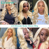 Blonde Body Wave Lace Front Wig HD Transparent Lace 13x4 13x6 Human Hair 613 Glueless Pre Plucked Full Frontal Wigs For Women