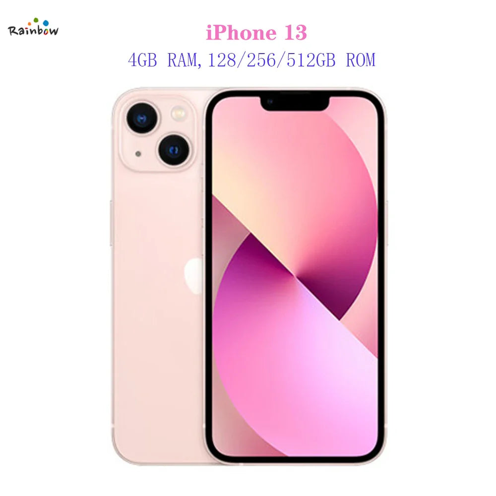 Original Apple iPhone 13 128GB/256GB/512GB  Mobile phone 5G LTE Face ID NFC IOS A15 Bionic Hexa Core 6.1'' 12MP&12MP 3240mAh