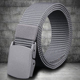 Men's Belt Casual Lightweight Breathable Tactical Outdoor Automatic Buckle Military Training Security Check Male's Canvas Belts