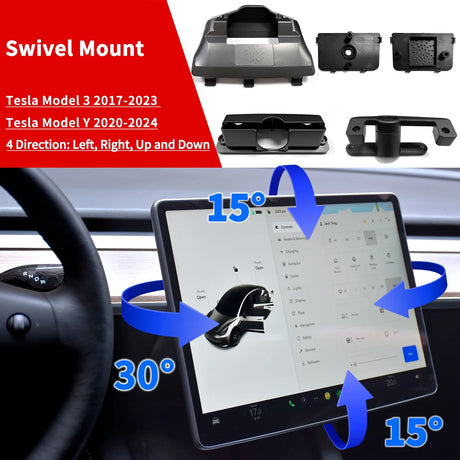 Swivel Mount for Tesla Model 3 highland Tilt Screen Rotate display bracket Model Y Rotary Monitor Switch Accessories 2023 2024