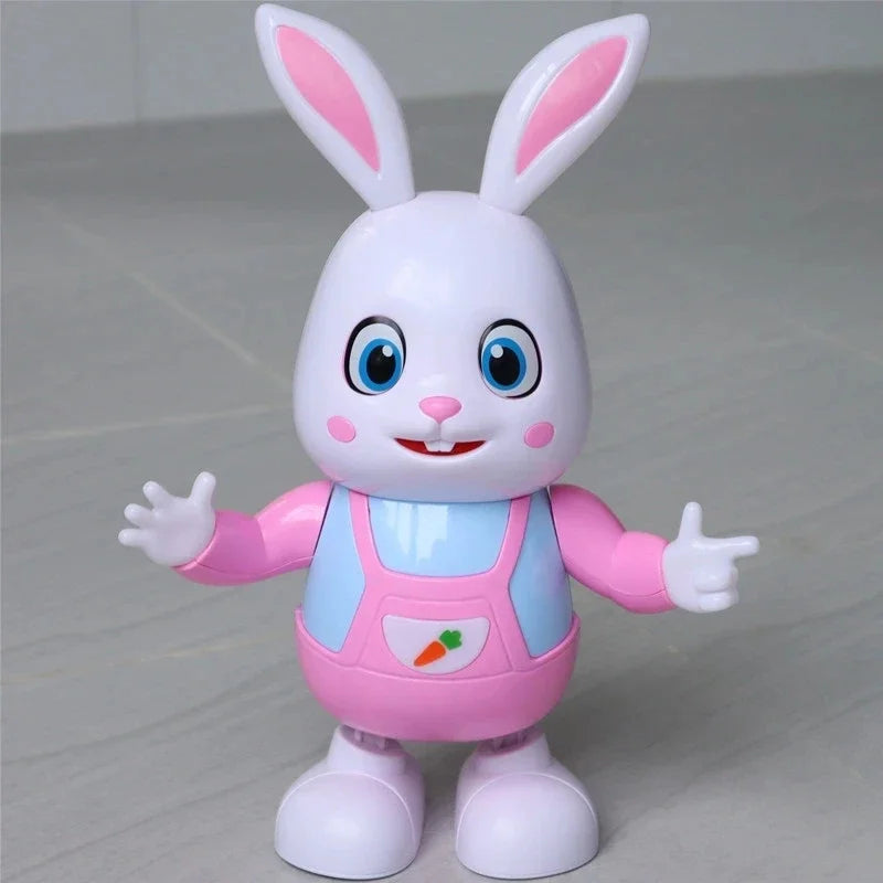 Robot Rabbit Dancing Sing Song Electronic Bunny Music Robotic Animal Beat Drum With LED Cute Electric Pet Toy Kids Birthday Gift