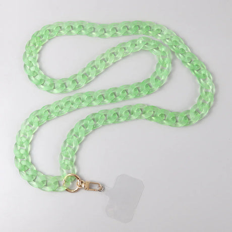 FishSheep 12 Colors Frosted Acrylic Chain Crossbody Phone Lanyard Rope for Women Portable Mobile Anti-lost Cell Phone Link Strap