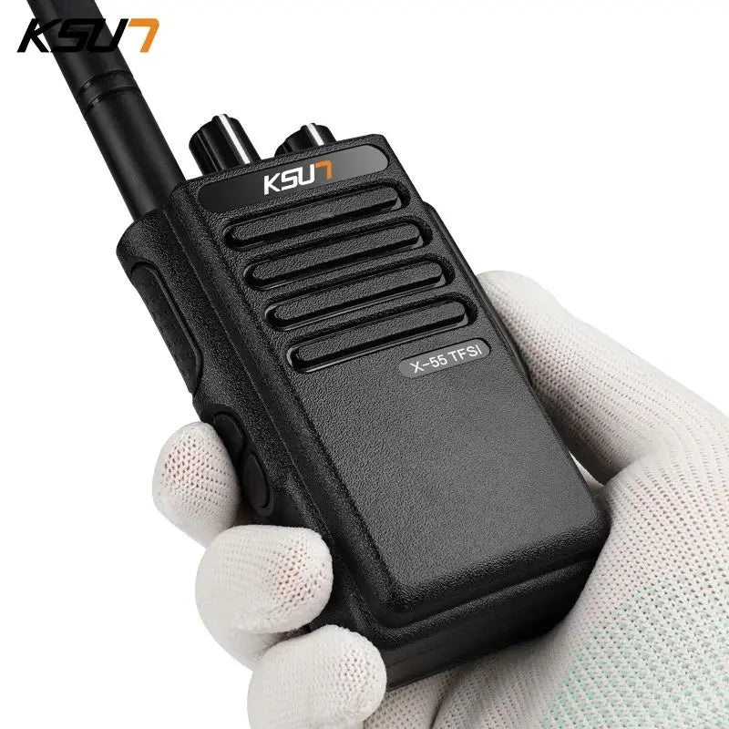 Long Range Professional Walkie Talkie with Antenna Communication Device, Rechargeable Two Way Radio Transceiver, KSUN-x55