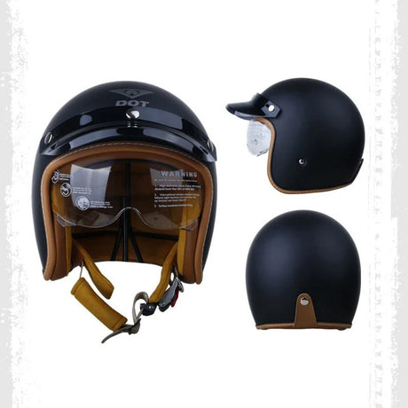 2023 New Hot Sell Motorcycle Helmet Chopper Retro Casco Vintage Open Face Old School Casque Moto Cacapete Dot M L XL XXL