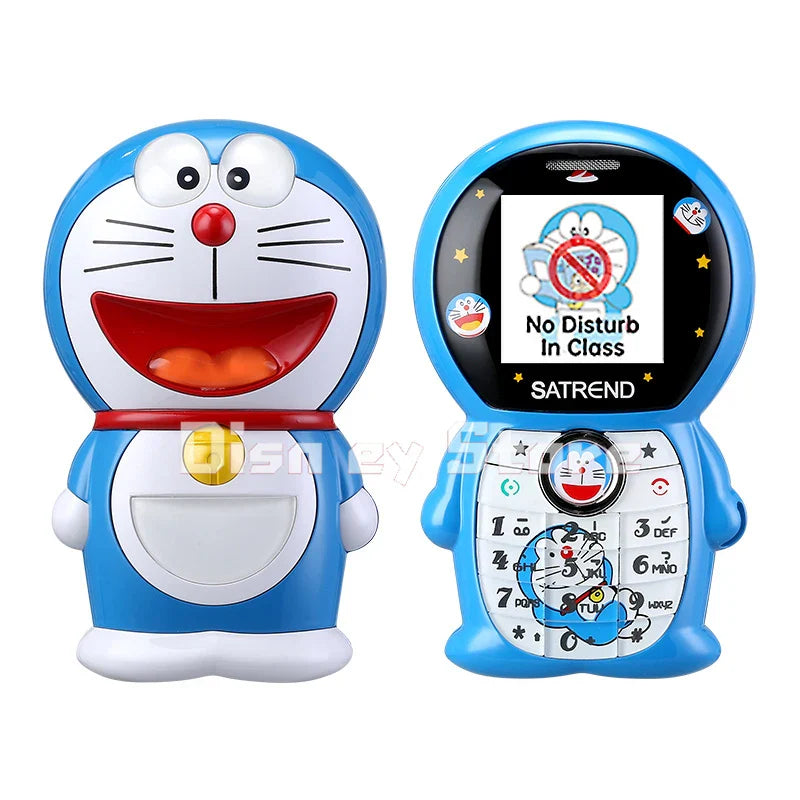 Kawaii Bandai Doraemon Action Toy Figures Model Mobile Phone Cartoon Cute Student Mobile Phone Girl Gift Animation Derivatives