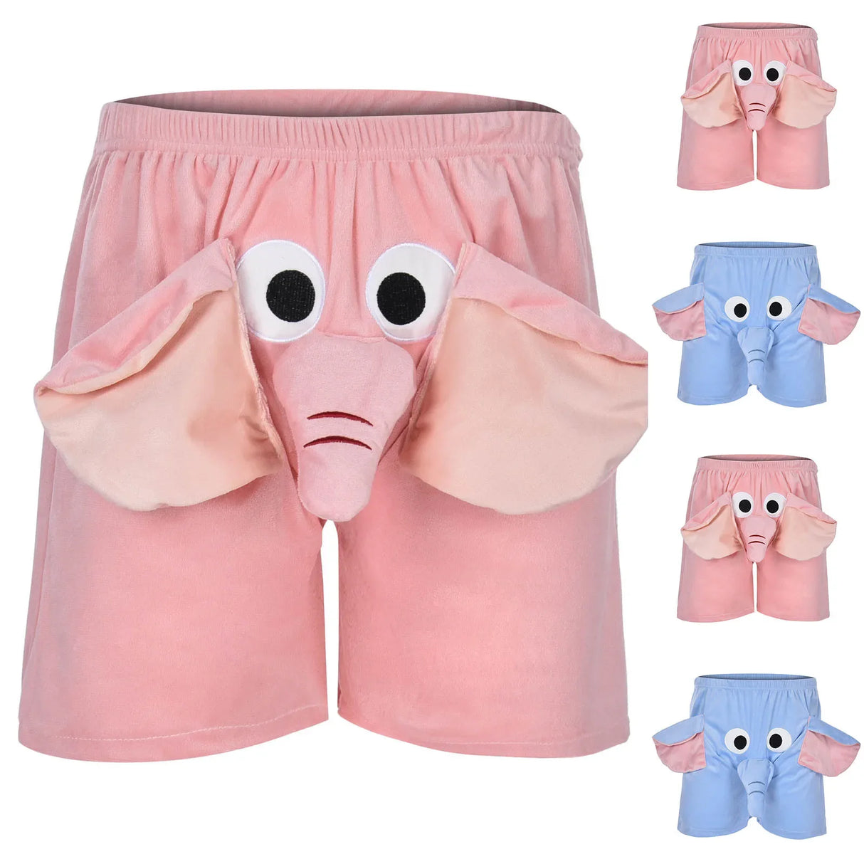 Men Shorts A Fun Elephant Boxer Novelty Shorts Humorous Underwear Prank Gifts For Men Animal Themed Boxers Shorts Summer