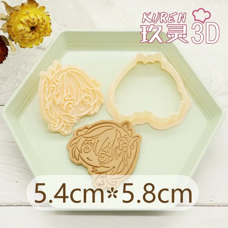 Genshin Impact Neuvillette Cake Tool Animal Cookie Cutter Christmas Cutters Biscuit Stamp Fondant Mould Baking Sugarcraft Molds