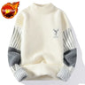 Men's Clothing No Hoodie Knit Sweater Male Pullovers Fleeced White Free Shipping Large Big Size Neck Korean 2023 Autumn X Plus A