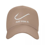 Classic Fishing Just Fish It Baseball Cap for Men Women Breathable Fisherman Dad Hat Performance Snapback Caps Sun Hats