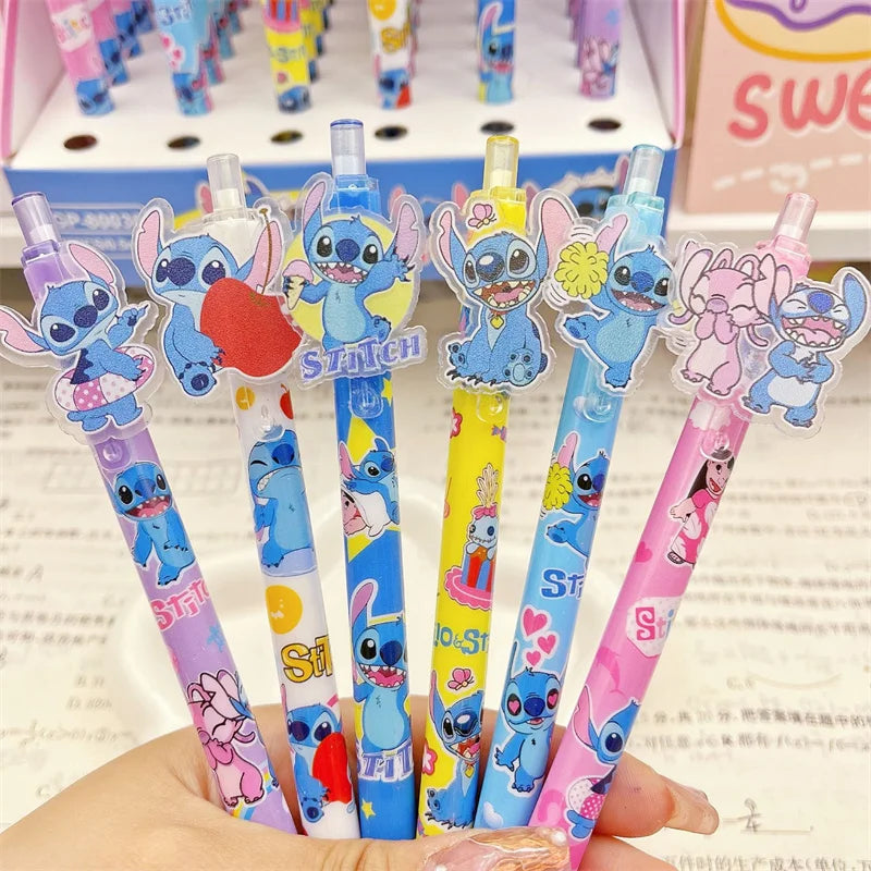 48 pcs/lot Creative Stitch Koala Press Gel Pen Cute 0.5mm Black Ink Neutral Pens Promotional Gift Office School Supplies