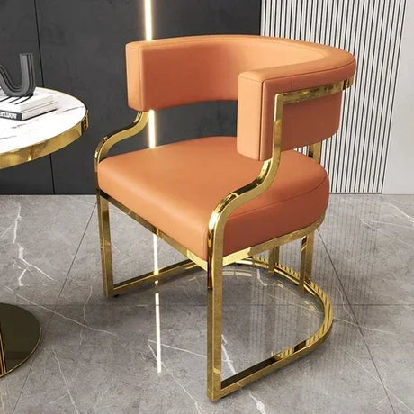 Hotel Makeup Chair Metal Floor Aesthetic Nordic Garden Chairs Accent Reading Sedie Sala Da Pranzo Dining Room Furniture WJ40XP