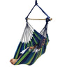 Canvas Hammock Chair Swing Indoor Garden Sports Home Travel Leisure Hiking Camping Stripe Hammock Hanging Bed (NO Stick NO Rope)