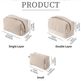 Toast PU Makeup Bag Waterproof Leather Clutch Cosmetic Pouch Large Travel Washbag