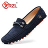 YRZL Loafers Men Big Size 48 Soft Driving Moccasins High Quality Flats Genuine Leather Shoes Men Slip-on Suede Loafers for Men