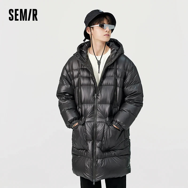 Semir Down Jacket Men Winter Warm 90 Down New Oversize Long Warm Down Jacket