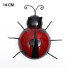 3D Metal Ladybugs Wall Mounted Decor Garden Creative Cute Insect Sculptures Outdoor Patio Lawn Fence Statues Decoration Supplies