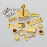 New Rectangle Eyelets Hanger Metal Lock for Bag Hardware Wholesale Fashion a Set of Locks Fitting Woman Handbag Bag Accessories