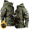 Mens Camo Tactics Set Army Sharkskin Waterproof Hooded Jacket Winter Fleece Work Cargo Suit Multi-pocket Softshell Casual Pants