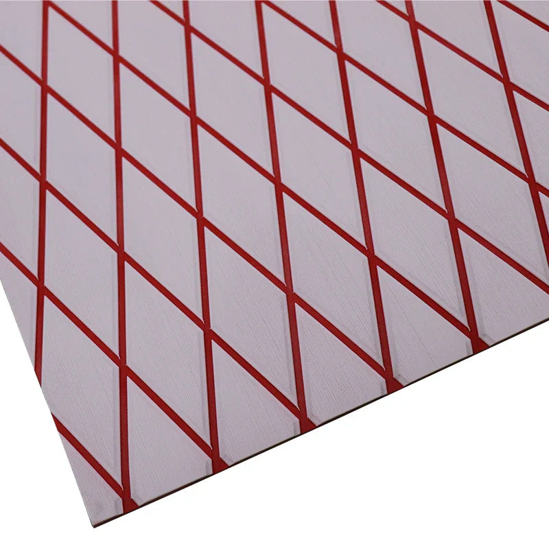 Self-Adhesive 6mm EVA Foam Decking Sheet Pad with Rhombus Pattern Anti-Skid Faux Teak Yacht Marine Boat Flooring Mat Accessories