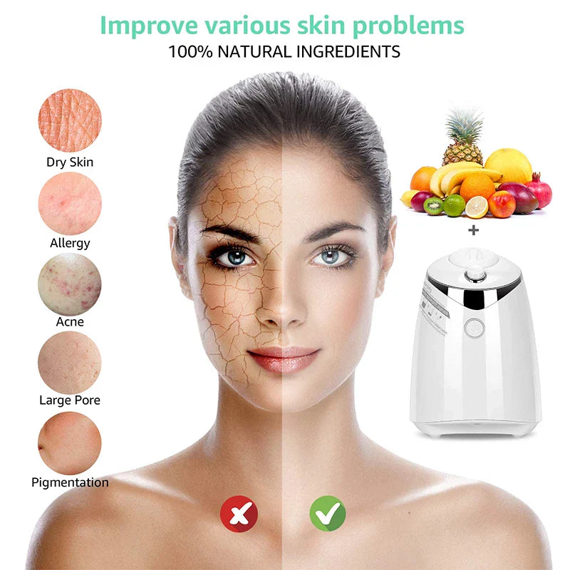 Self-Make Natural Fruit Face Mask Machine DIY Vegetable Juice Automatic Mask Maker Home Use Beauty Salon Mask Device