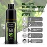 Sevich Natural organic Fast Hair Dye Shampoo Black Hair Shampoo White Grey Hair Cover Up Plant Essence Hair Color Product 250ml