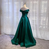 Sexy Boat Neck Satin Wedding Bridesmaid Maxi Dress Elegant Long Prom Evening Guest Cocktail Party Summer Dresses for Women 2022