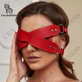 Sexy Leather Mask Half Face Goth Woman Cosplay Costume Erotic Adult Games Accessories Call Of Night Masks Rave Festival Clothes