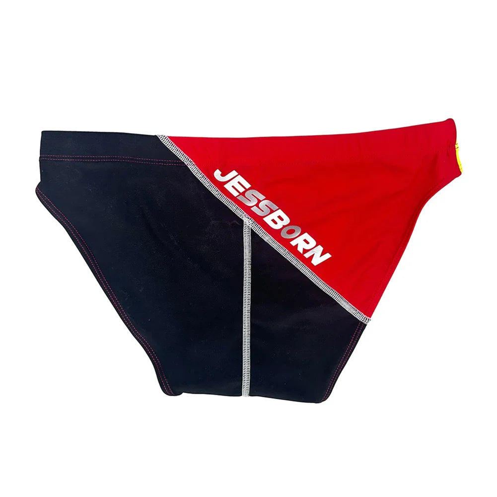 Sexy Mens Swimming Swimsuit Briefs Bikini Pouch Swim Bottom Beach Shorts Underwear Patchwork Surfing Swimwear For Male