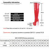 Sexy Thigh High Boots For Women Platform Fetish Stripper Dance Winter Shoes Lady High Heels Over the Knee Boot Red White Black