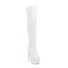 Sexy Thigh High Boots For Women Platform Fetish Stripper Dance Winter Shoes Lady High Heels Over the Knee Boot Red White Black