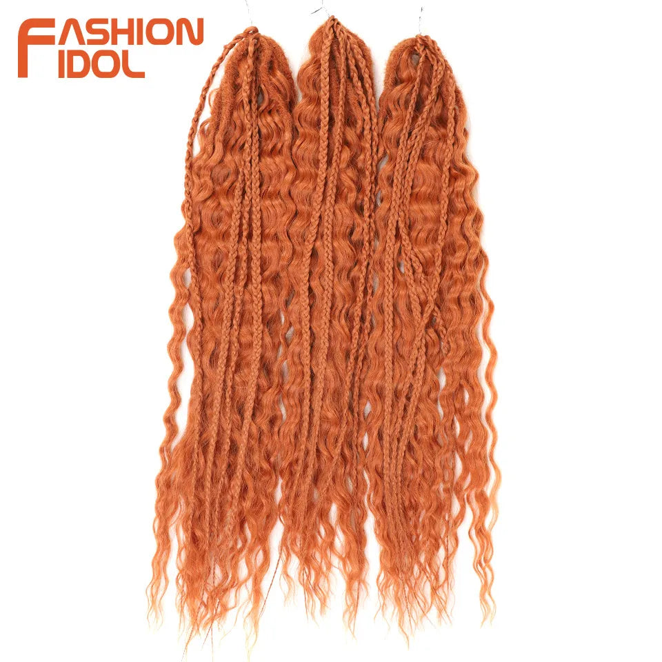 Ariel Curl Hair Water Wave Twist Crochet Hair Synthetic Braid Hair Ombre Blonde Pink 22 Inch Deep Wave Braiding Hair Extension