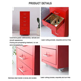 Organizer Office Supplies 5 Drawer Wooden Office Cabinet File Storage Cabinet with Lock Floor Stand Wheel Design Movable