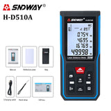 SNDWAY Laser Distance Meter Digital Rangefinder Mini Laser Tape Measure Range Finder Professional M/In/Ft Laser Measuring Meter