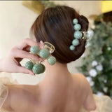 Muweordy New Large Pearl Hairpin Elegant Crab Claw Ponytail Headdress Popular Hair Catches Barretes Hair Clips For Women