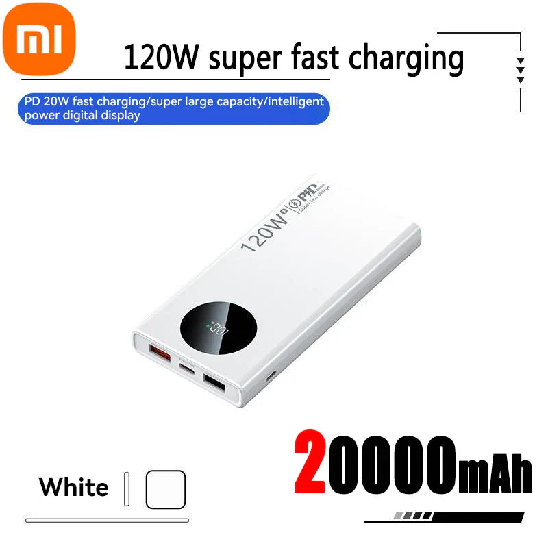 Xiaomi 120W Super Fast Charging 50000mAh Thin and Light Power Bank Cell Phone Accessories External Battery Free Shipping