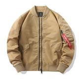 Mens Bomber Jacket  Aviator Jackets Pilot Male Outwear Coat Zipper Plus Size Men Baseball Uniform Spring Autumn