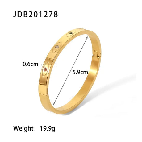 Youthway 18k Gold Stainless Steel Bangles Winter Stacking Cubic Zirconia Opening Bracelet for Women Jewelry Gift 2022 NEW