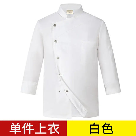 white Chef Jacket Long Sleeve chef uniform Cook Coat Chef T-shirt Baker Work Uniform Waiter Restaurant Hotel Clothes women Logo